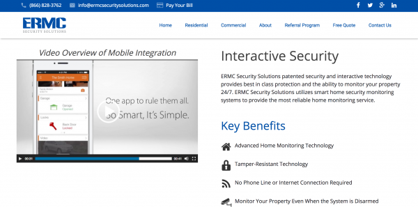 ERMC Security Solutions Website